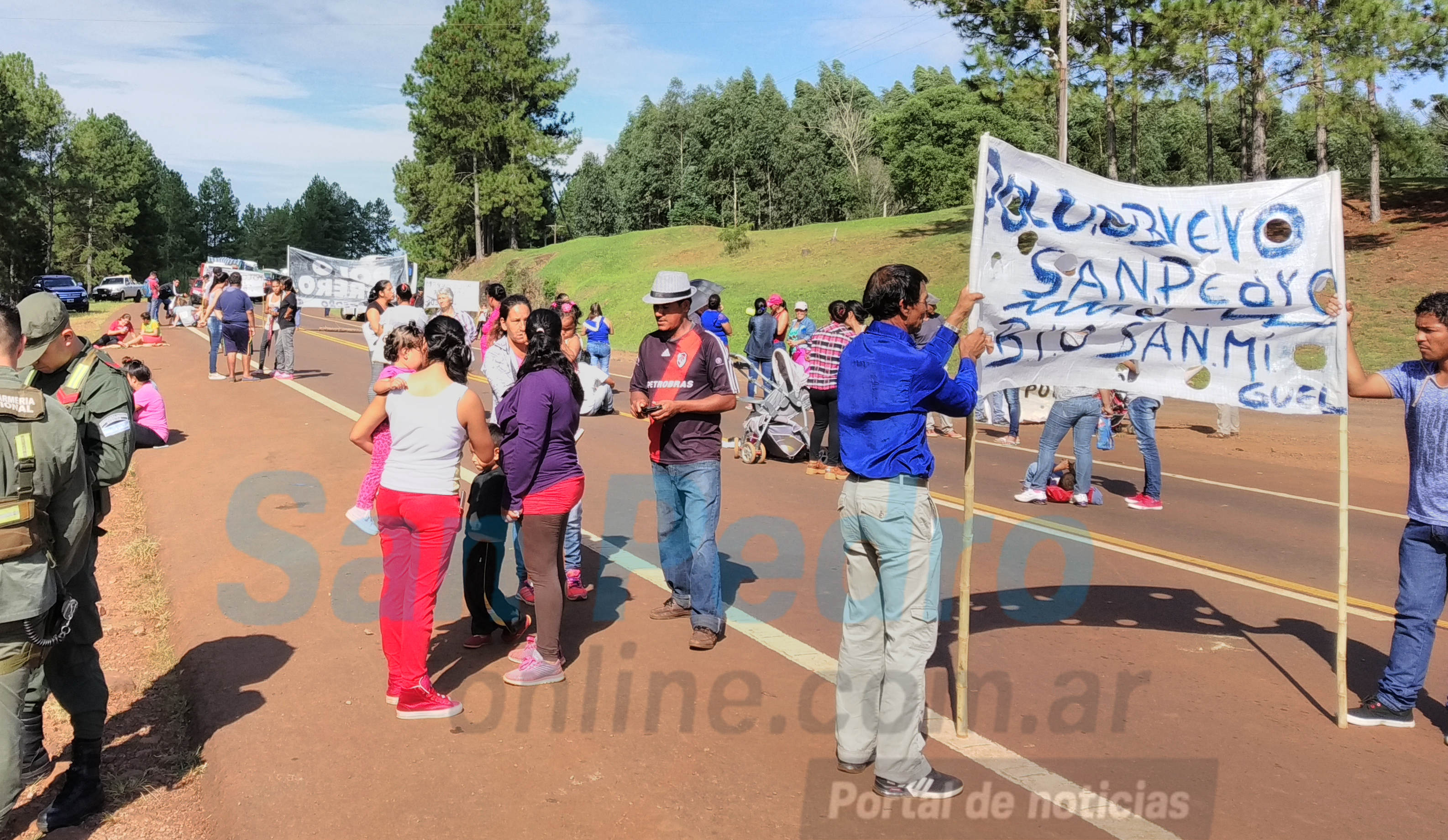 SAN PEDRO: POLO OBRERO Y CORTE EN RUTA NACIONAL 14