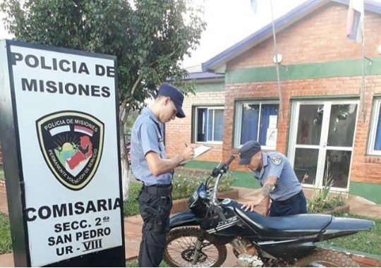 SAN PEDRO: LA POLICÍA RECUPERÓ UNA MOTOCICLETA  ROBADA