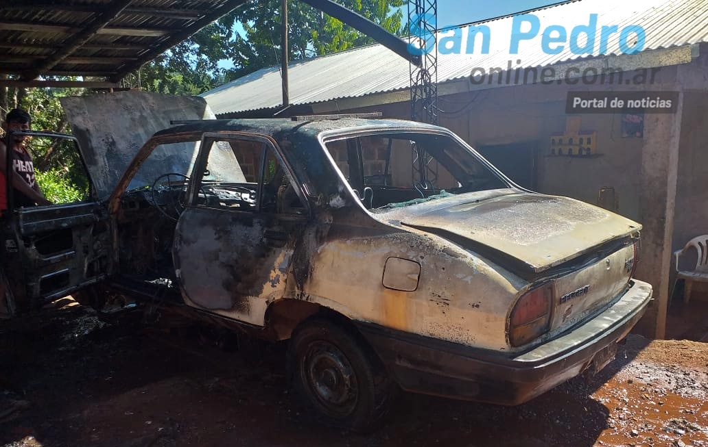 SAN PEDRO: SE INCENDIÓ UN VEHÍCULO TRAS REALIZAR TRABAJOS DE SOLDADURA