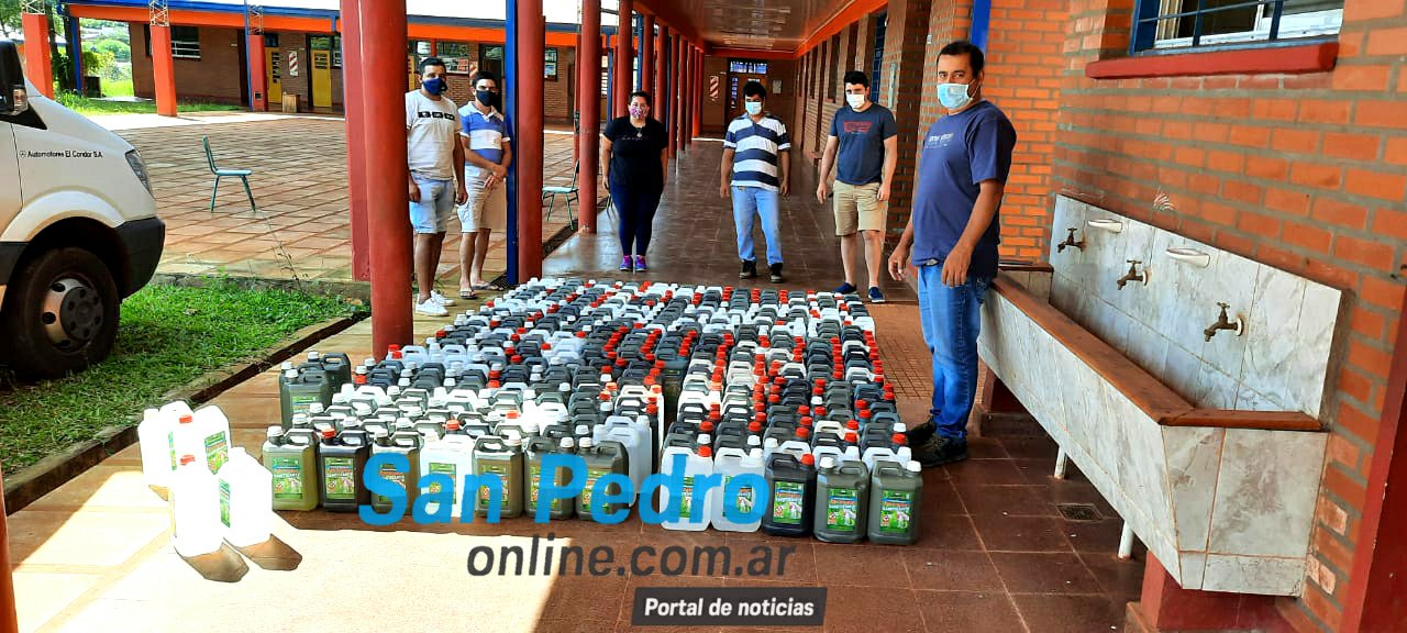 LAS ESCUELAS DE SAN PEDRO RECIBEN ELEMENTOS SANITIZANTES PARA LA VUELTA A CLASES