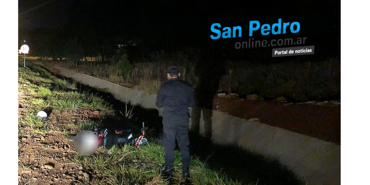 SAN PEDRO: UN MOTOCICLISTA FALLECIÓ AL DESPISTAR SOBRE RN 14 A LA ALTURA DE GRAMADO