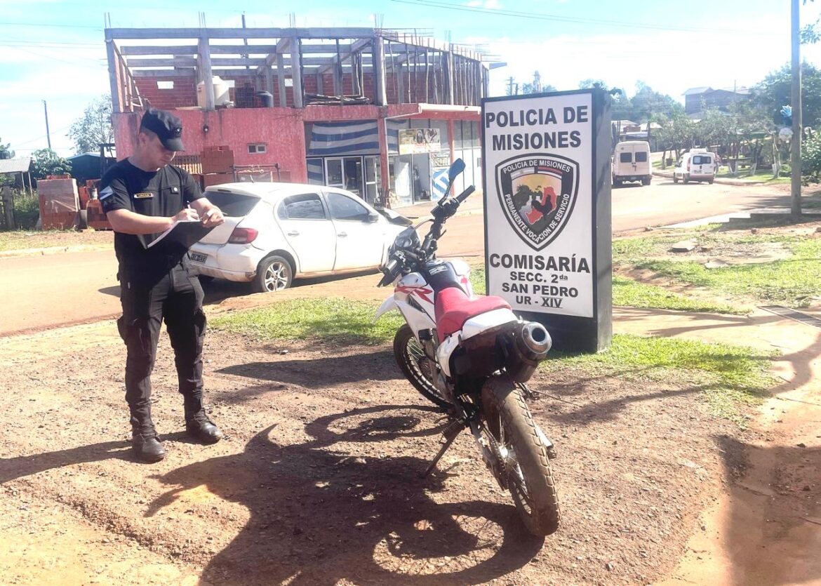 Terciados Paraíso: retienen motocicleta por infracción a la Ley Nacional de Tránsito