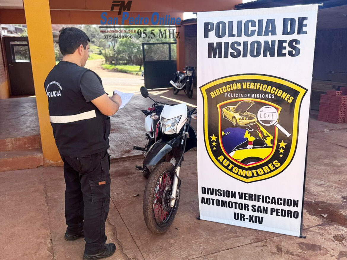 San Pedro: personal policial secuestró una motocicleta con adulteración