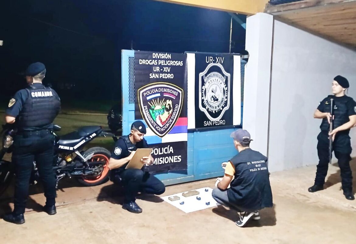 Secuestran casi un kilo de marihuana en operativo nocturno en San Pedro