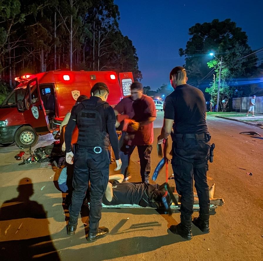 Motociclista resultó herido tras colisión y el conductor del otro vehículo se dio a la fuga en San Pedro